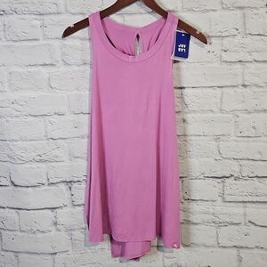 Joylab twist back high split hem tank top